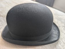 Vintage Black Lincoln Bennett & Co Bowler Hat small 54cm/21 inches circumference