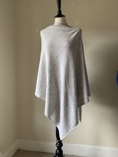 THE WHITE COMPANY Super Soft Wool/Cashmere Grey Marl Lagenlook poncho OSFA