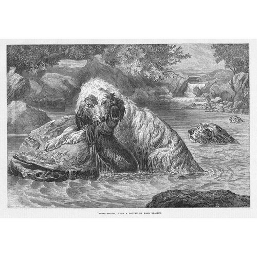 Scene with otter hounds and - scene,
