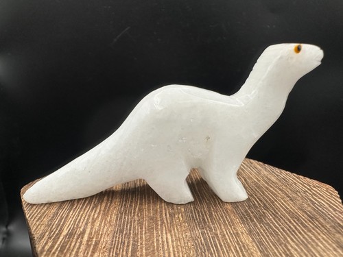 Crystal dinosaur white calcite - dinosaur,