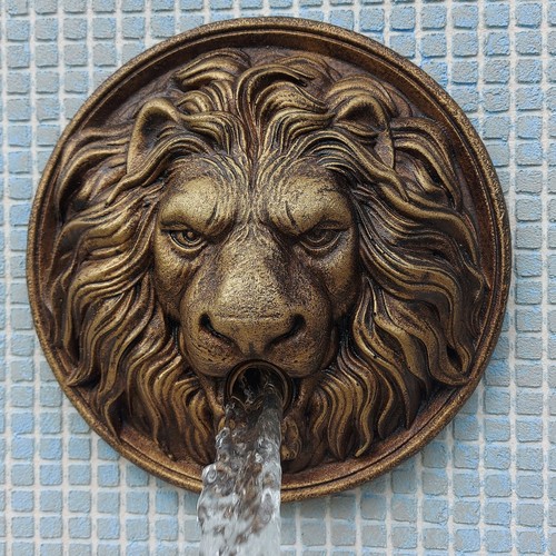 Lion head water spout - 8",