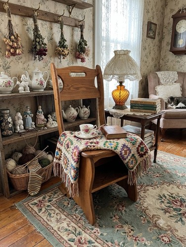 Vintage wooden folding library - wooden,