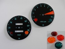 Honda CB 750 Four K0 Dials + Lenses Speedometer MPH Face Plates + Pilot Lamps