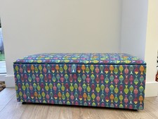 Ottoman Wooden Storage Chest Bench Stool Seat Trunk Toy Box Bedding Blanket Lid