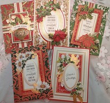 5 X Handmade Christmas Cards