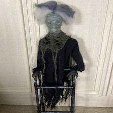 Halloween ANIMATED Prop- Zimmer frame zombie,Working,Boxed,Rare,VGC.