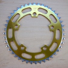 Old School Sugino Gold BMX chainring - 5 bolt 110 BCD x 43t - Super Maxy Vintage