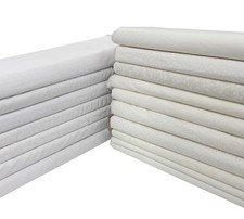 White Patterned Cotton Fabric