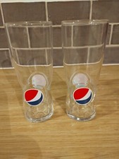 Retro two Pepsi glasses. Vgc.