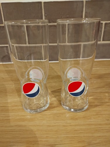 Retro two pepsi glasses - pepsi, glasses.