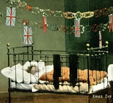 Xmas Eve baby tired out brass