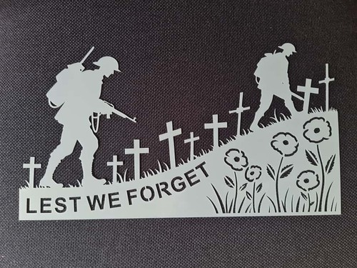 Lest forget stencil - we,