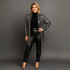 Shimmer Roll Neck Evening Jacket