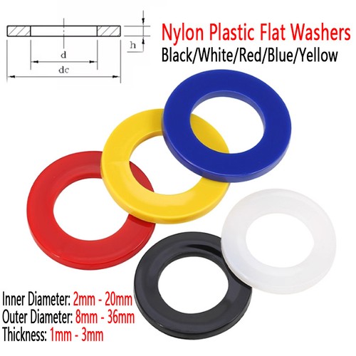 Nylon plastic flat washers - nylon,