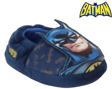 BOYS DC COMICS 3D BATMAN CHARACTER NAVY SLIP ON NOVELTY SLIPPERS UK SIZE 8-2