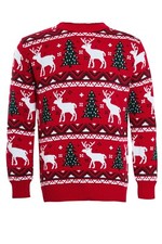 Unisex Santa Tree Fairisle Christmas Jumper Knit Sweater Retro Style Festive