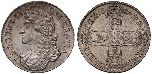 James 1687 crown - james, 2nd