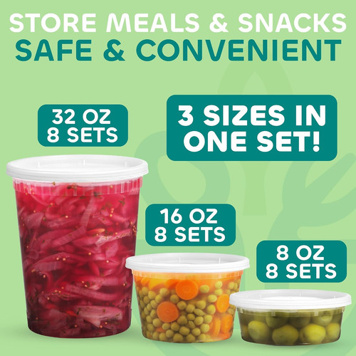 Sets deli containers with - 24,