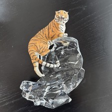 Franklin Mint Tiger Crystal &