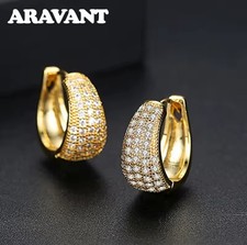 Gold hoop earrings - gold, 9ct