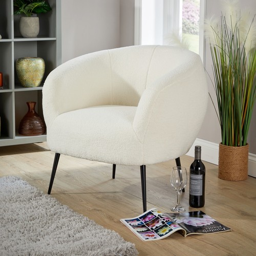 White round accent - white,