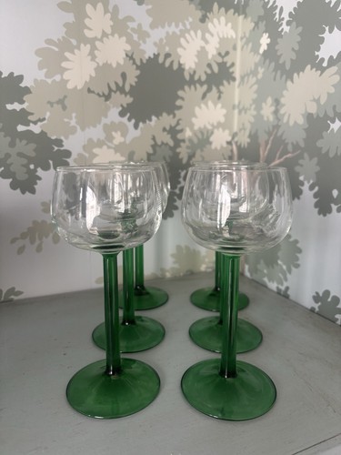 Set vintage french green - of, 6