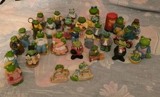 Huge Collection Of All Different 2 Inch Figures Of Vintage Dressed Frogs