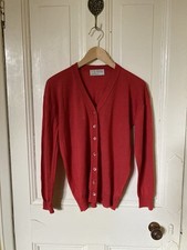 Vintage Silk/Wool John Smedley Red Cardigan