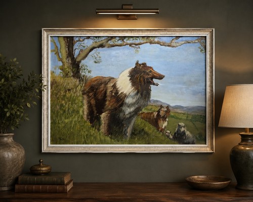 Vintage oil painting heavy - vintage,