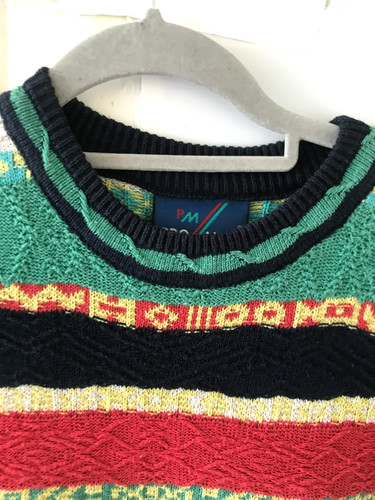 Vintage striped knit jumper - knit,