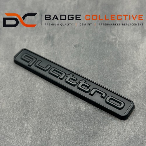 Matte black quattro - matte, badge