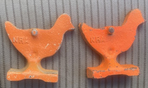 Pair vintage nra cast - vintage, iron