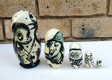 The Nightmare Before Christmas Themed Russian Stacking Dolls 5 pc Set