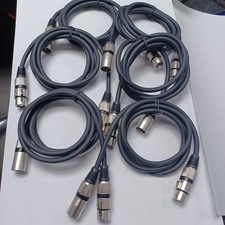 6x 3m XLR Microphone Patch Cable Male To Female Balanced