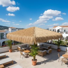 Synthetic Thatch Roof Artificial Thatch Straw Roof Fake Thatch Retardant Grass U