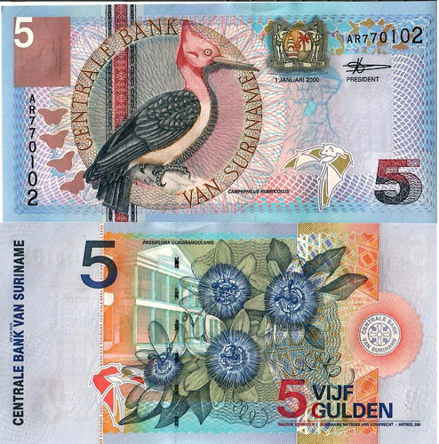 Suriname gulden 2000 - suriname, 5