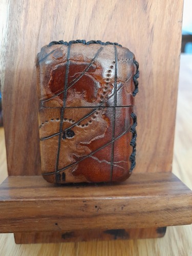 Zippo custom hand - made, leather