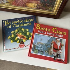 Vintage 80s Christmas Books By Ladybird The Twelve Days & Santa Claus Busy Night