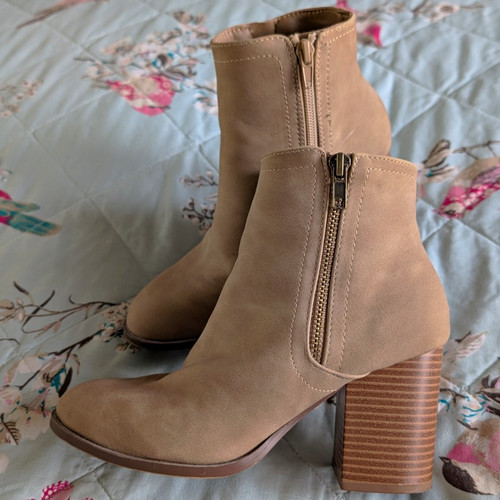 Primark beige faux suede ankle - faux,