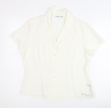 Anne Brooks Women’s White Petite Button-Up Shirt
