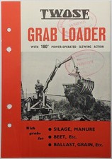 Original Twose Grab Loader Brochure, c 1971 - With 180 Slewing Action!