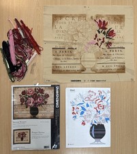 PARISIAN BOUQUET Dimensions 1542 Crewel Embroidery Stitch Kit 14" X 11" Used