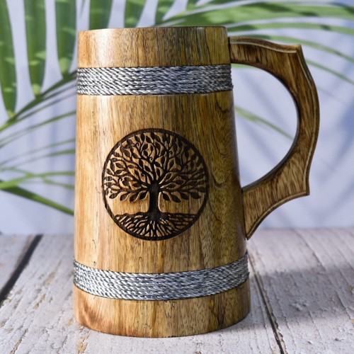 Viking style 22oz - style, wooden