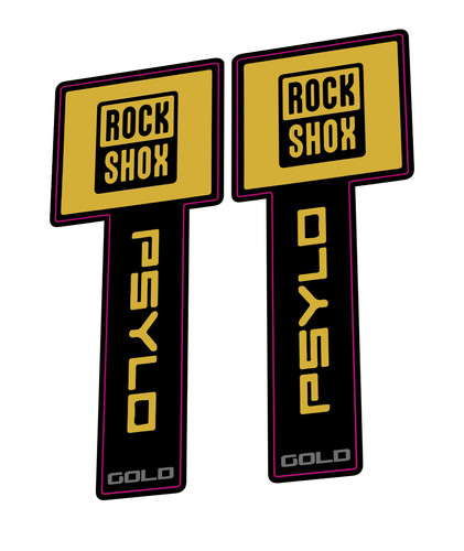 Rockshox psylo gold fork decal - psylo,