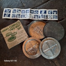 Rare Complete Green's 2 Way Tins  Vintage 1930s Kitchenalia  Instruction Leaflet