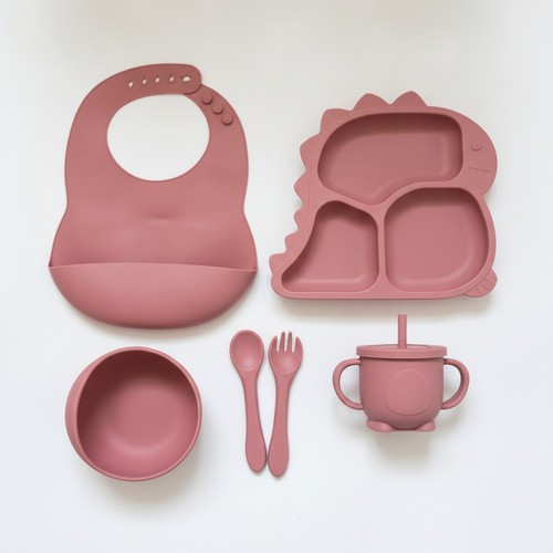 Baby silicone feeding - feeding, set