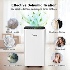 Finether Dehumidifier Home Air Dehumidifier 12L/D Clothes Dryer