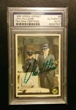 PSA/DNA BRUCE LEE 1966 THE GREEN HORNET #6 STICKER. VAN WILLIAMS SIGNED CARD