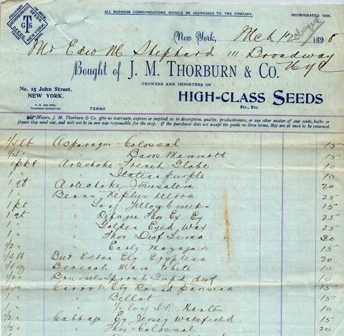 Thorburn new york 1898 - co,