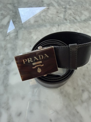 Prada men belt logo buckle - men, /